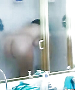 showering amateurs unaware of the hidden camera