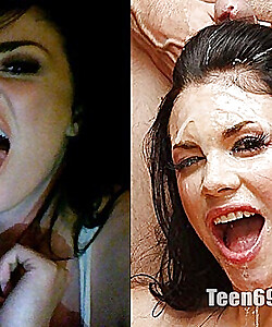 face before and after cumshot