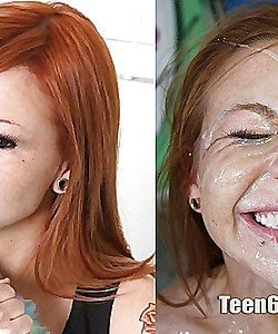 face before and after cumshot