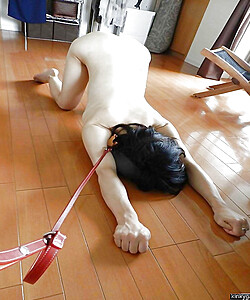 leashed amateurs get heavy slave training