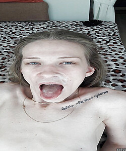 slaves showing their cum soaked faces