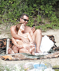 sexy nudist couples in holiday snapshots