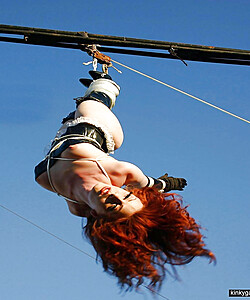 female slaves hanging in the air