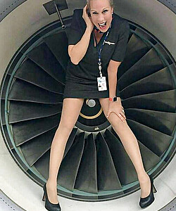 flight attendants dressed and undressed