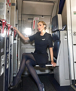 flight attendants dressed and undressed