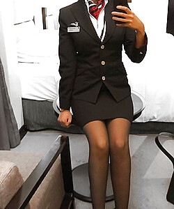 flight attendants dressed and undressed