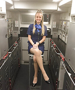 flight attendants dressed and undressed