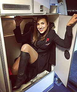 flight attendants dressed and undressed