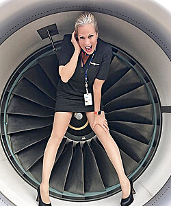 flight attendants dressed and undressed