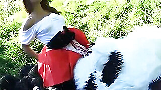 Little Red Riding Hood fucking with Panda in the wood Porn Video