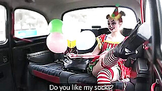 Gal in clown costume fucked by the driver for free fare Porn Video