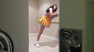 Cheerleader Holly Michaels boned on tape Porn Video