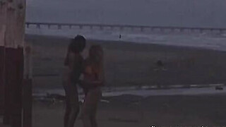 My wife's first time with another woman on the beach Porn Video