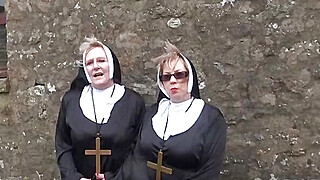 Dirty mature nuns Trisha and Claire Knight have kinky threesome Porn Video