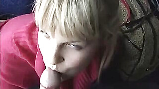 Blonde Czech babe in the train sucks a fat schlonger Porn Video